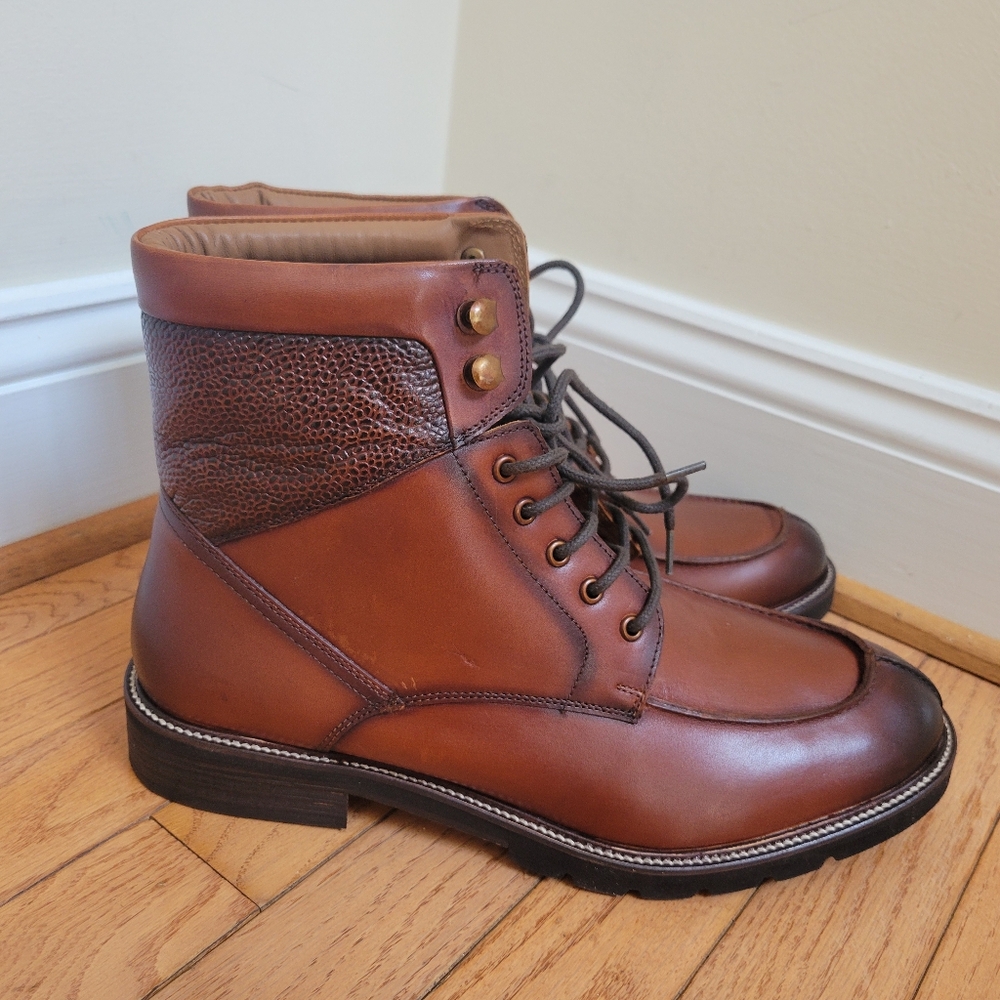 Thomas And Vine Mens Legacy   Lace Up Boots Leather Size 10 Brown